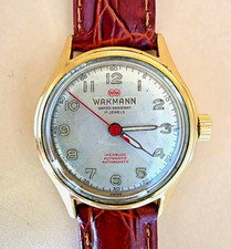 Vintage WAKMANN 709A Automatic 17 Jewel 1950 Swiss Incabloc 31mm Men's Watch picture