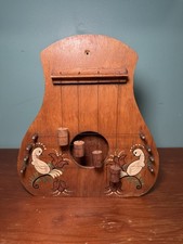 Vintage Hand Painted Folk Art Wooden Door Harp Chime  picture