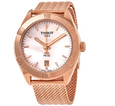 Tissot Ladies PR100 Sport Chic Pink Mother of Pearl Watch - T1019103315100 NEW picture