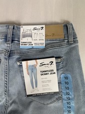 Seven7 NWT Tummyless Jeans Women’s 10 High Rise Skinny Blue Denim Stretch picture