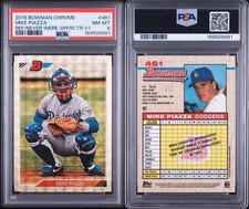 Bowman 2016 Chrome Mike Piazza Refractors that never were Dodgers Superfractor picture