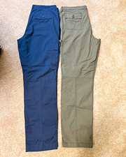 L.L.Bean Favorite Fit Women’s Cargo Pants Lot of 2 Blue/Green Size 14 Med Tall picture