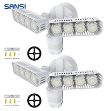 SANSI 2x LED Security Light Motion Sensor 7000LM IP65 Outdoor Wall Floodlight picture