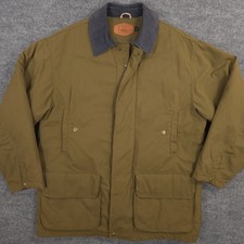 Vintage Woolrich Jacket Mens Large Green Field Chore Barn Coat Lined Made In USA picture