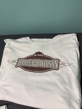 VTG Y2K Harley Davidson Flame Sleeve Shirt White Long Sleeve A.D. Farrow 2XL picture