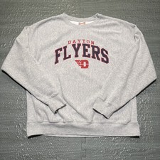 VTG Dayton Flyers Sweatshirt Y2K MV Sports Pro Weave Mens Large Gray Pullover picture
