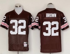 Men's Cleveland Browns #32 Top Stitched Vintage Legacy Jersey picture