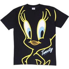Vintage 1992 Looney Tunes Tweety Bird All Over Print TShirt Wild Oats Tag Large picture