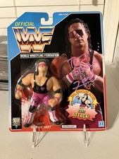 Vintage WWF Hasbro Series 4 Bret the Hitman Hart MOC Signed Purple Heart Nice  picture