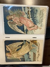 45 Vintage Christmas & Greeting Postcards Lot Early 1900s Used picture