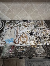 Vintage Jewelry Lot Trifari Cov Napier Avon Seiko Citizens 100+ Pieces Gold 925 picture