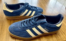 Adidas Originals Gazelle Indoor Blue Bird White Gum Men's Shoe Size 9 picture
