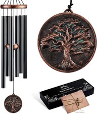 32 Inch Retro Tree of Life Wind Chime with Six Pentatonic Aluminum Tubes for picture