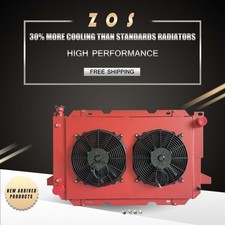 3Row Radiator Fan Shroud Fit Ford F-150 F-350 F-250 F53 Bronco 1985-1997 AT 1451 picture