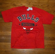 NWT Vintage 90’s CHICAGO BULLS Single Stitch TShirt New With Tags Size L picture