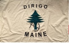 3x5 Embroidered Sewn DIRIGO MAINE HISTORIC Cotton Flag 3'x5' Banner picture