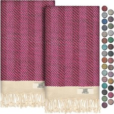 EPHESUS TOWELS Turkish Hand Towels - Set of 2 | 18