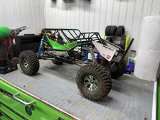 All custom axial based  4WD Electric RC Green Black Metal Plastic picture