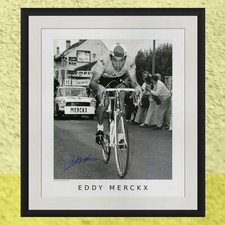 Eddy Merckx Signed Print- Tour de France 1970, 20 x 24 Inches, Cycling Photo picture