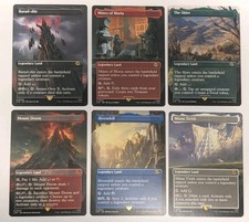Lord the Rings Legendary Lands BORDERLESS Magic Gathering MTG COMPLETE Set LOTR picture