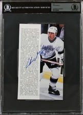 Kings Wayne Gretzky Authentic Signed 4.75x8 Magazine Page Autographed BAS Slab picture
