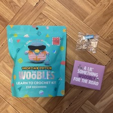 The Woobles Pierre the Penguin Vacation Edition PLUS Sticker Pack and Keychain picture