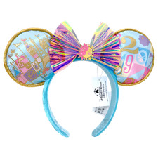 Disney's Loungefly Minnie Ears Headband Holographic Bow & 29th Anniversary picture