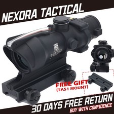 EvolutionGear ACOG 4X32 Red Fiber Optics Scope Chevron reticle Sight TA31 LT100 picture