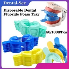 Dental Dual Arch Medium Yellow Fluoride Trays For Gel or Foam S/ M/ L picture