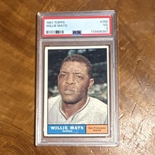 Topps 1961 Willie Mays #150 PSA 3 Graded Base Set San Francisco Giants picture