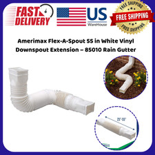 Amerimax Flex-A-Spout 55 in White Vinyl Downspout Extension – 85010 Rain Gutter picture