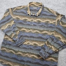 Vintage Woolrich Olive Navajo Blanket Shirt Mens XL All Cotton Flannel Tribal picture