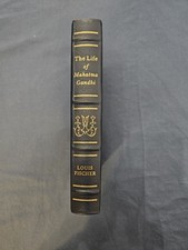 Louis Fischer The Life of Mahatma Gandhi Easton Press Near Fine leather picture