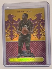 2014-15 Panini Excalibur - Crusade Derrick Favors #81 Purple /75 picture