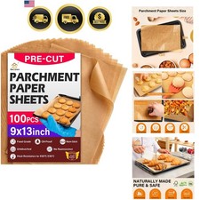 100PCS Parchment Paper Sheets, 9x13 Inches picture