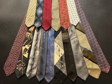 Vintage 50s 60s Skinny Tie Lot Of 16 Ties Rockabilly Mod Eames Design Atomic picture