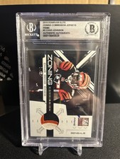 2010 Donruss Elite Chad Johnson Zoning Commission Jerseys /50 BGS AUTHENTIC AUTO picture