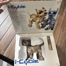 I-Cybie GOLD Robotic Dog Vintage 2001 Hasbro Tiger W/ Remote Charger Mint In Box picture