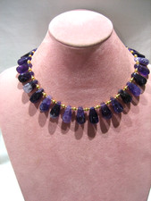 RARE Camrose & Kross JACQUELINE KENNEDY JBK Genuine Amethyst Necklace Retired picture