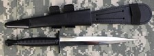 John Nowill Fairbairn Sykes Double Edge Commando Knife Bright Blade MOD MARKED picture