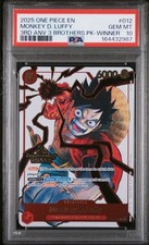 2025 ONE PIECE MONKEY D. LUFFY 3RD ANNIVERSARY 3 BROTHERS PACK WINNER 012 PSA 10 picture
