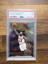 SkyBox 1997 Metal Universe Michael Jordan #23 Bulls PSA 7 Graded Card picture