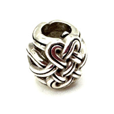 Brighton Interlok Woven Interlock Latice Silver Spacer Bead picture