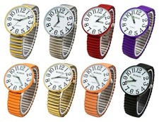 Blekon Collections Unisex Jumbo Big Numbers Stretch Elastic Band Fashion Watch picture