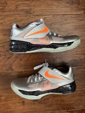 Nike KD 4 Men’s Silver/Orange/Black Low Top Basketball Sneakers FD2635-001 picture