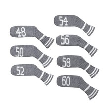 Scott Edward Pros Knitted Wedge Golf Iron 7Pcs Covers, 7PCS Gray picture