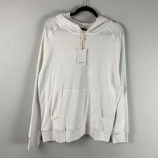 Quince Organic Cotton Terry Towel Pullover Hoodie Mens Medium White picture