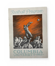 1925 Columbia University Football Program Rare Antique Burris Jenkins Cover Art picture
