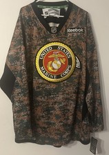 USMC Marines EGA Hockey Digi Camo Jersey REEBOK Men's XXL  New NWT *READ picture