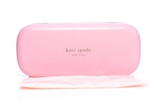 New Kate Spade Pink Green Medium Sun Eyeglasses Clamshell Case Cleaning Cloth picture